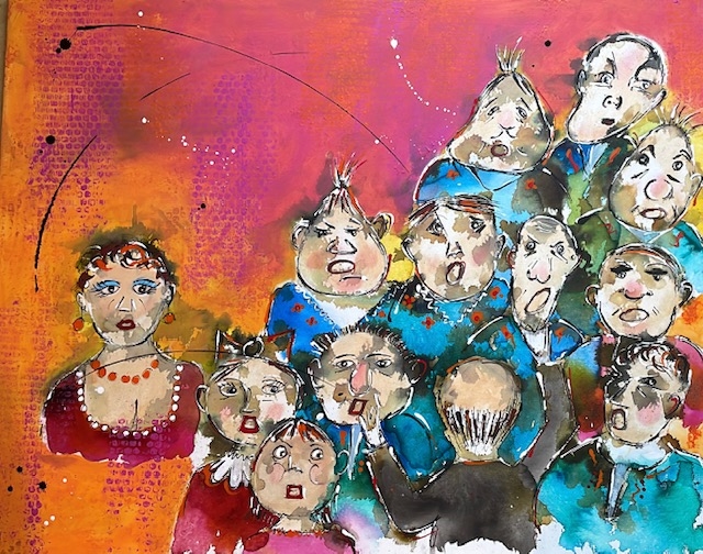 Jödälär, Acryl 100 x 120